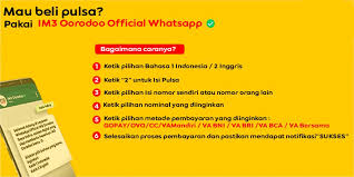 Berikut tutorial cara beli masa aktif indosat: Indosat Ooredoo Care On Twitter Info Terbaru Sekarang Ada Cara Mudah Beli Pulsa Melalui Im3 Oooredoo Official Whatsapp Yuk Ikuti Caranya Dibawah Ini Dan Rasakan Kemudahannya Semakinmudah Beli Dan Gift Paket Https T Co Otiuja4kou