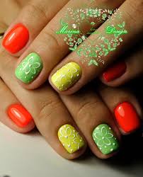 I absolutely love this color combination! 55 Summer Holiday Nail Art Ideas Nenuno Creative