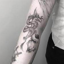 Dragon tattoos & their meaning. Rose And Dragon Tattoo Design On Arm Dragon Tattoo Designs Dragon Tattoo Tattoos