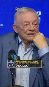 Jerry Jones' response to how players can get contracts extensions ⬆️ (via  @dallascowboys)