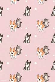 Feel free to use these kawaii pink aesthetic desktop images as a background for your pc, laptop, android phone, iphone or tablet. Cute Cartoon Dogs And Cats Wallpapers Wallpaper Cave