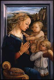 At that time, in italy, mona meant madonna, which was how all women were addressed (e.g., mrs.) and therefore the name mona lisa. Madonna And Child Lippi Wikipedia