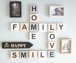 scrabble letter wooden letter wall decoration scandinavian style design wood white gray color lucie gift idea mother s day wall decor scrabble letters design