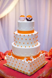 Wedding Ideas By Color Orange Orange Wedding Cake Themed Wedding Cakes Polka Dot Wedding Cake