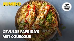 Op het etiket is niet vermeld dat de couscous tarwe bevat. Wat Eten We Gevulde Paprika S Met Couscous Youtube