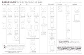 Stationery Components Size Guide Envelope Card Size Chart