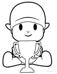 Fairy tales, animated films, flowers, anime, training coloring pages, nature, vegetables and fruit, cars, trees, animal, etc. Printable Pocoyo Coloring Pages For Kids