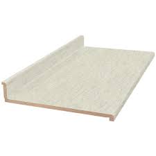 Hampton Bay 8 Ft Laminate Countertop In White Cascade With Tempo Edge And Integrated Backsplash 011312010895003 The Home Depot Laminate Countertops White Laminate Countertops Country Kitchen Countertops
