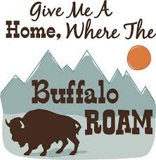 Where The Buffalo Roam Vector Illustration | AnnTheGran.com