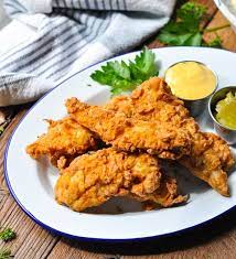 The chicken tenders taste like fried chicken—but with much less grease and mess. Fried Chicken Tenders The Seasoned Mom