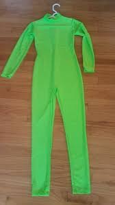 bal togs unitard lime green woman medium mock turtleneck