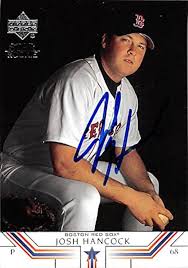 Josh Hancock autographed baseball card (Boston Red Sox, FT) 2002 Upper Deck  Star Rookie #538 at Amazon's Sports Collectibles Store