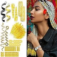 Amazon.com : 130 Pieces Locs Hair Jewelry for Women Braids, Dreadlocks  Accessories Metal Hair Clips Beads Hair Cuffs Decoration Charms(Silver) :  Beauty & Personal Care