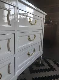 Thomasvilletraditional Dresser Lacquered In Glossy White Etsy High Gloss Furniture Redo Furniture Lacquer Furniture