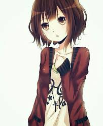 In certain manga sketches and official artwork, this sometimes changes. Cute Anime Girl With Short Dark Brown Hair Novocom Top