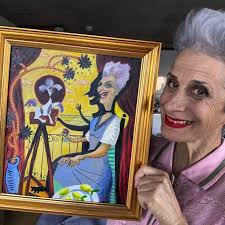 Thelonious Monk” by American Artist Martel Chapman Martel Chapman is a  painting genius who transforms sound into forms. A jazz music lover and  educator, Chapman gives a brand new life to jazz