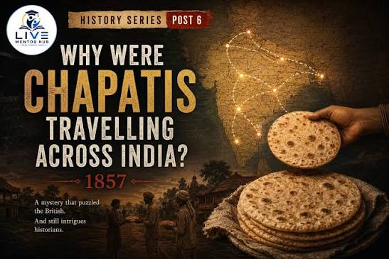 🫓 THE CHAPATI MYSTERY OF 1857 🇮🇳 In the weeks before the great uprising of 1857, something strange was happening across parts of India. **Chapatis were travelling from village to village.**