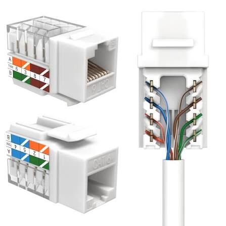 Cat6 Keystone Jack view 3