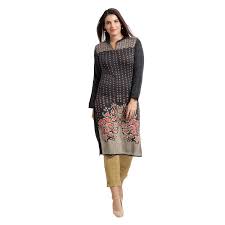Video tutorial on all over design for kurti/dress. Buy Fabnest Women S Acrylic Woolen Grey Straight Kurta With Self Knitted Design Winter Wear Kurti At Amazon In