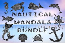 Download Nautical Mandala Bundle Svg Eps Dxf Jpg Png 554564 Cut Files Design Bundles