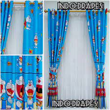 Misalkan, bila jendela di kamar tidur apartemen bentuknya kecil, maka tirai. Gorden Karakter Doraemon Biru Muda Tirai Jendela Pintu Minimalis Dekorasi Kamar Tidur Anak Terbaru Lazada Indonesia