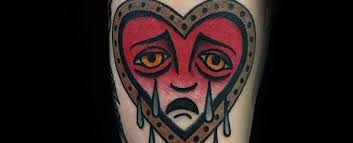 Well you're in luck, because here they come. 50 Crying Heart Tattoo Designs For Men Cool Ink Ideas
