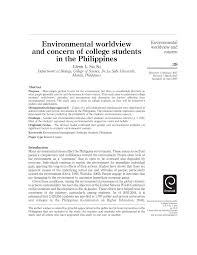 With our professional writers 35. Pdf Environmental Worldview And Concern Of College Students In The Philippines