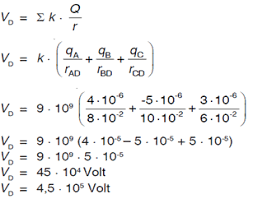 E = besar kuat medan listrik (n/c). Listrik Statis