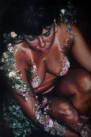Xochiquetzal (Aztec Goddess of Female Sexual Power) Painting by Victoria  Selbach | Saatchi Art
