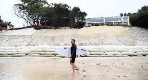 Byron bay is a coastal town in the northern rivers region of new south wales, located just off the pacific highway, approximately 800 km north of sydney and 175 km south of brisbane. Coastal Erosion Byron Bay Beaches Disappearing As Wild Weather Hits
