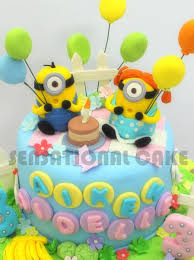 Minions Cake Girl And Boy Buscar Con Google Garden Theme Cake Cake Birthday Cake