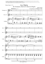 (score & part) (in a and g minor) giulio caccini. Giulio Caccini 1551 1618 Ave Maria For Trumpet In C Horn In F And Organ A Music Publisher