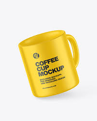 Download Matte Coffee Cup Mockup In Bottle Mockups On Yellow Images Object Mockups PSD Mockup Templates