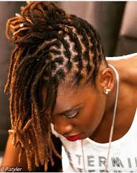 Not every dread hairstyle is about an edgy attitude. Medium Length Loc Style Short Locs Hairstyles Medium Hair Styles Locs Hairstyles