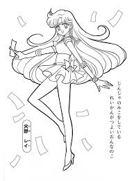 Sailor moon coloring sheets print or download for free. Printable Rei Hino Coloring Pages Anime Coloring Pages