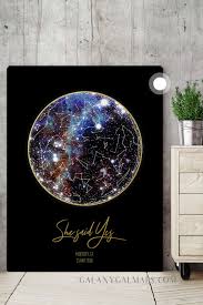 personal star map by date and location constellation art