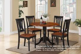 42 Round Dublin Drop Leaf Pedestal Kitchen Table Without Chair In Cherry Black Dinette Chairs Pedestal Kitchen Table Kitchen Table Chairs