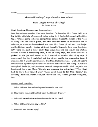 4th grade reading comprehension worksheets best coloring pages for kids