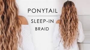 Secure the braid at the tips with hair ties. Sleep In Ponytail Beachy Waves Hair Tutorial Shonagh Scott Youtube