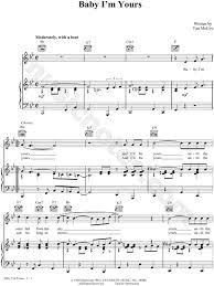 Barbara Lewis Baby I M Yours Sheet Music In Bb Major Transposable Download Print Sku Mn0015566