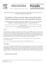 Setiap modul yang ditawarkan memberi tumpuan mendalam dalam bidang kejuruteraan kimia lanjutan seperti kejuruteraan bioproses, teknologi biofarmaseutikal 1. Pdf The Influence Of Socio Economic Status Among Matriculation Students In Selecting University And Undergraduate Program