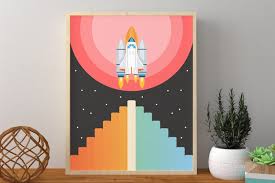 Punctuate your bedroom wall decor with an art piece of your initial. Children Room Wall Decor Children Wall Art Rocket Wall Art 902881 Other Design Bundles