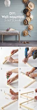 Diy Wall Mounted Hat Rack Diy Hat Rack Wall Mounted Hat Rack Hat Rack