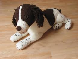 Black And White Springer Spaniel Stuffed Animal Perfect Pups Springer Spaniel Pattern By Alan Dart Teddy Bear Knitting Pattern Springer Spaniel Dog Pattern
