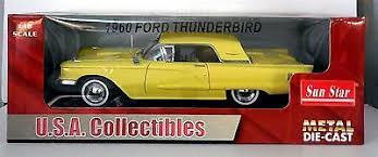 1960 FORD THUNDERBIRD HARD TOP MOROCCAN IVORY SUNSTAR 4301 1:18 SCALE