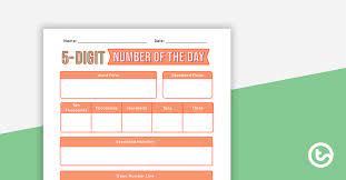 Content updated daily for how to get a 5 digit text number. 5 Digit Number Of The Day Worksheet Teaching Resource Teach Starter