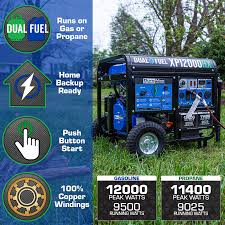 Its fully loaded power panel carries a big number of outlets. Duromax Xp12000hx 12 000 Watt 460cc Dual Fuel Gas Propane Portable Gen Duromax Power Equipment