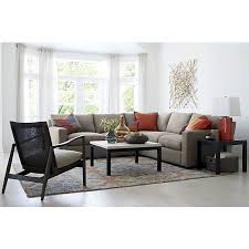Axis Ii 3 Piece Sectional Sofa Reviews Crate And Barrel 3 Piece Sectional Sofa Crate And Barrel Sectional Casual Living Rooms