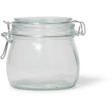Vintage heavy green glass pumpkin shaped apothecary jar w/ lid 12 made in italy. House Home Glass Jar 500ml Big W