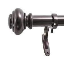Curtains, slipcovers, lamps, fans, valances, fireplaces, mirrors Industrial Curtain Rods Window Treatments The Home Depot
